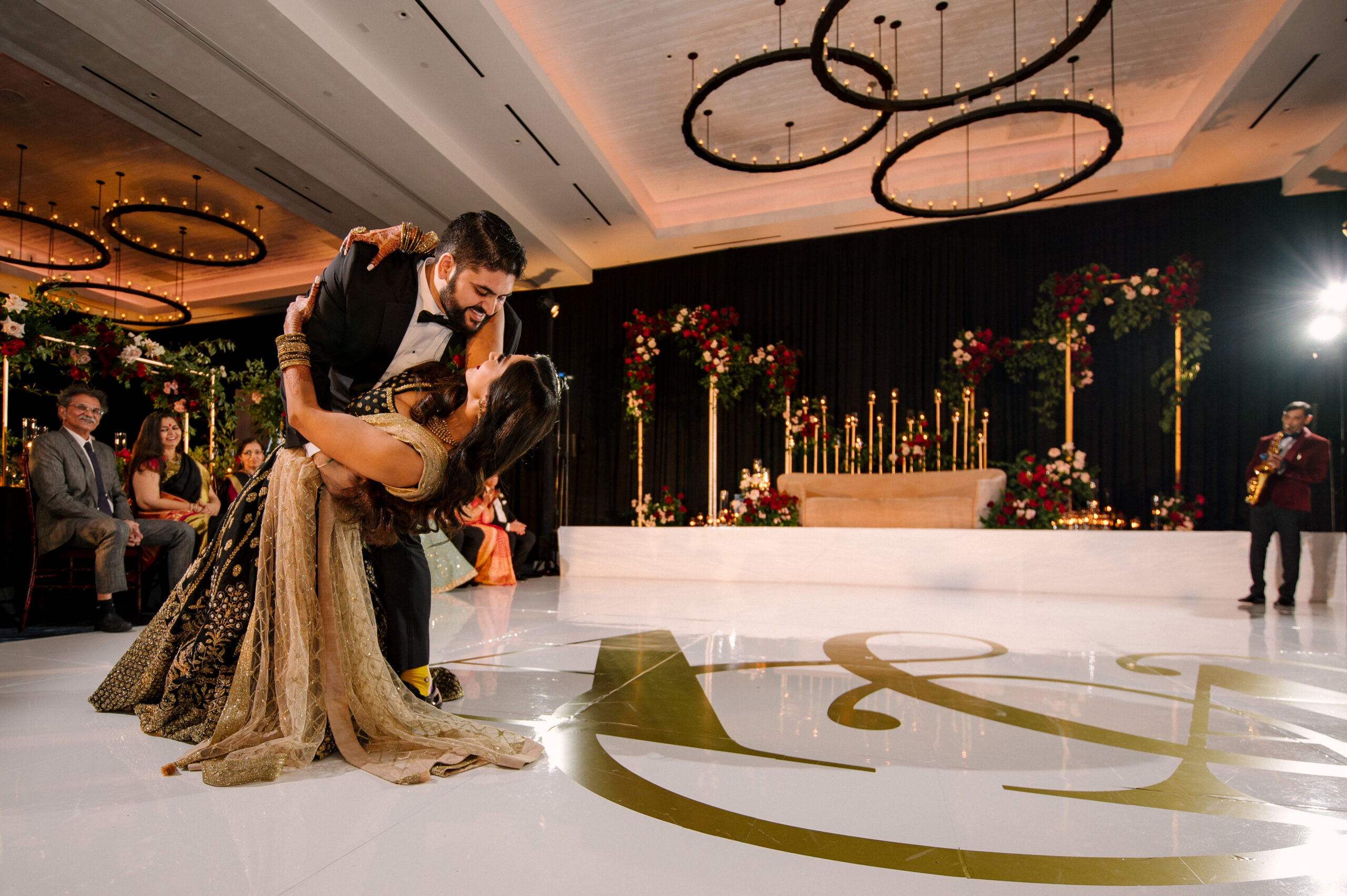 Ami + Amar Indian Wedding Reception at Hilton Waterfront